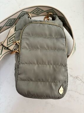 Quilted Crossbody Wanderfull Bag in Sage Green